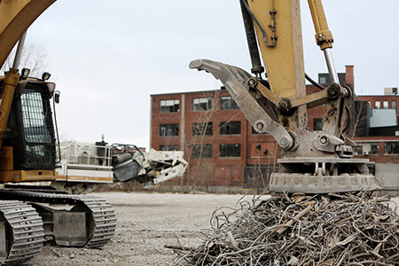 construction debris dump